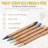 CHENGU 30 Pack Wheat Straw Pens Cork Recycled Ballpoint Retractable Pens with Comfortable Grip Black Ink Click Office Supplies Pens for School Jou...