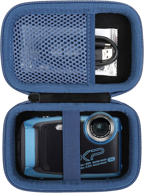 khanka Carrying Case Replacement For Fujifilm FinePix XP140/XP130/XP120/XP90 Waterproof Digital Camera (Blue)......