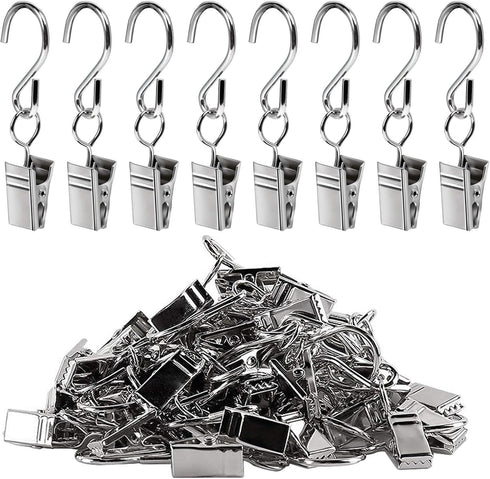 Teenitor 60pcs Party Light Hanger, Gutter Hangers for Lights, Curtain Clips Hanging Clamp Hooks Hanger Clips for Curtain Photos String Party Light...