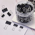 100pcs Binder Clips Assorted Sizes, Black Paper Clamps, Medium, Small, Mini 3 Sizes with Box for Office, School and Home...