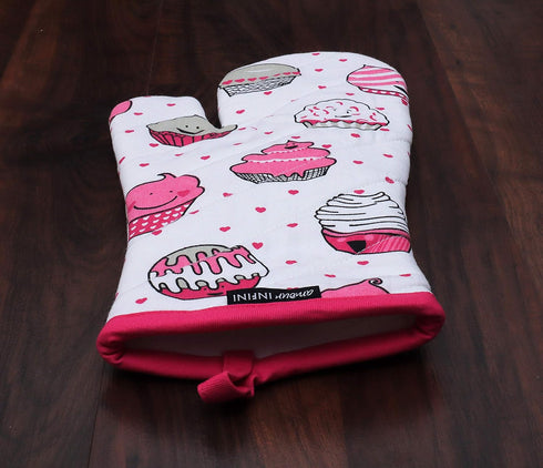AMOUR INFINI Pot Holders and Oven Mitt Heat Resistant Non Slip Reusable Set of 1 Oven Mitt and 1 Pot Holder Oven Gloves Pot Holder for Cooking...