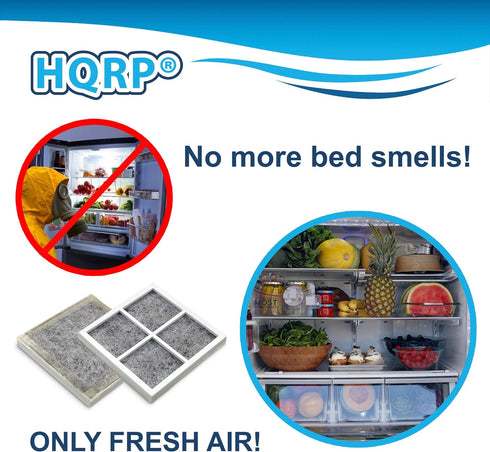 HQRP 2-Pack Air Filter compatible with LG LFCS31626S LFX32945ST LFXC24726S LFXS30726B LFXS30726S LFXS30726W LMXC23746D LSFD2491ST Refrigerator