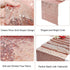 FGSAEOR Rose Gold Tablecloth, 12x108inch Sequins Table Runners and 54x108inch Plastic Table Cloths for Christmas Party Decorations, Sparkling Part...