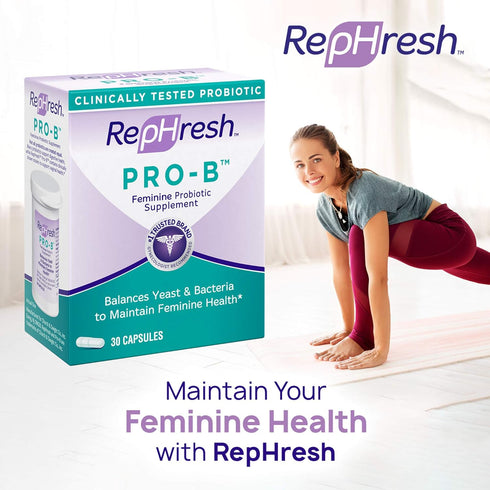 RepHresh Pro-B Probiotic Supplement for Women, 30 Oral Capsules...