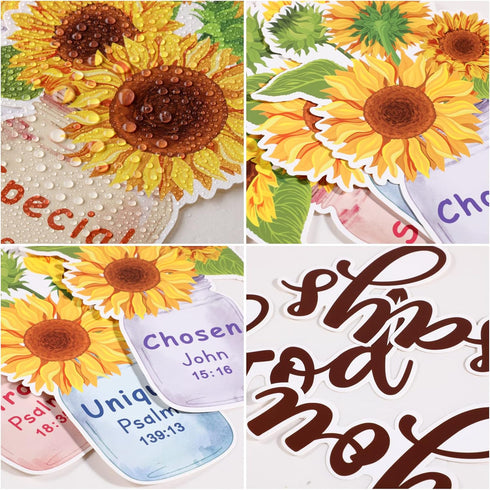 28 Pcs Sunflower Cutouts Spring Bulletin Board Decoration Classroom Wall Decor Spring Wall Art You are My Sunshine Set Bee Party Hummingbird Inspi...