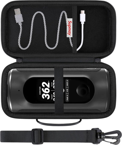 Hard Carrying Case for Blue Tees Golf Player+ GPS Speaker with Touch Screen Display, GPS Speaker Player Protection Case with Mesh Pocket for Charg...