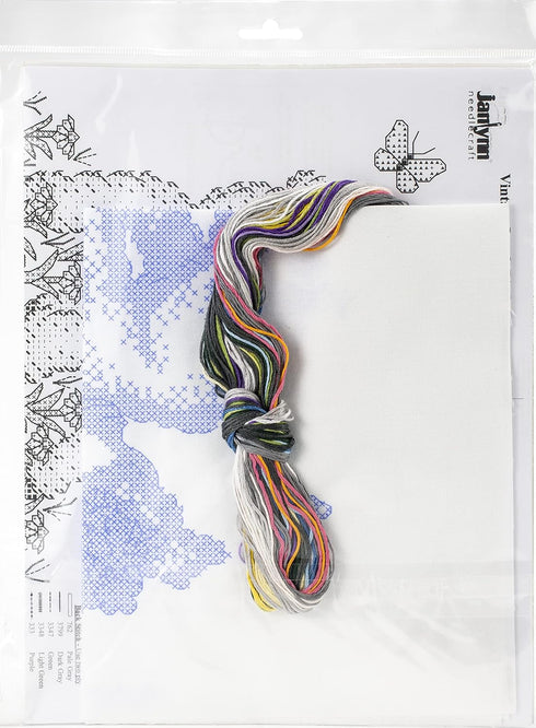 Janlynn Stamped Cross Stitch Kit, White...