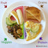 Health Beet MyPlate Portion Control Plate with Dairy Bowl - 4 Flat Sections for Fruit Grains Vegetable Proteins - Dishwasher & Microwave Safe Visu...