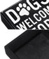 Dogs Welcome People Tolerated Dog Lover Decor Presents for Animal Lovers Wood Dogs Box Sign Welcome Word Dog Signs Rustic Wall Decor Art Pet Sayin...