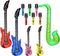11Pcs Inflatable Rock Star Band Set, Waterproof PVC Music Instruments Party Props Blow Up Guitar Microphones Saxophone for Kids Toy Ornament Karao...