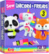 KRAFUN Unicorn Beginner Animal Sewing Kit for Kids Age 7-13 My First Art & Craft, includes 3 Stuffed Animal Dolls Panda, Fox, Instructions & Plush...