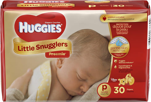 Huggies Gentle Care Preemies Diapers, Size P, 30-Count...