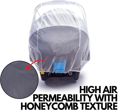 Baby Mosquito Net for Strollers, Mosquito Netting for Baby Strollers, Bassinets, Car Seats, Cradles, Playyards, and Mini Cribs. Durable and Breath...