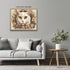 Posterizer 1 pcs- white cat sorrounded by flowers-Art for Animal Lovers-Floral Botanical Art- Gift for Men Women Entrepreneur Teens-Living Room Be...