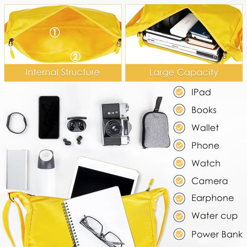 Large Capacity Crescent Sling Crossbody Bag for Women...