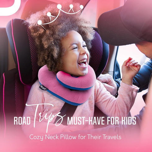 BCOZZY Kids Travel Neck Pillow (3-7 Y/O)- Patented Soft Toddler Pillow for Head & Chin Support in Car Seat, Airplane, and Road Trip Sleeping. Adju...