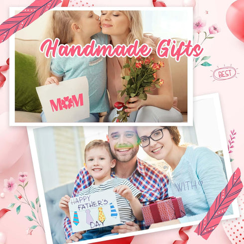 Henoyso 24 Pcs Mom and Dad Stencil Set 8 x 8 Inch Plastic Drawing Painting Stencil Templates Stencil Assorted Stencils Reusable for Kids Painting ...