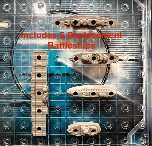 Battleship Replacement Plastic Ships, Grey...