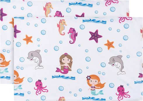 Everyday Kids 2-Pack Toddler Travel Pillowcases -100% Soft Microfiber, Breathable and Hypoallergenic - 14" by 20" Kids Pillowcases fits Pillows 14...