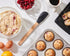 Silicone Series Small Spatula-Natural Handle with Black Head...