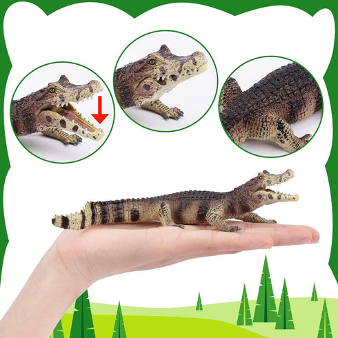 Toymany 12PCS Reptile Animal Figurine Toys Set, Cold Blooded Amphibians Desert Animal Figures with Komodo Dragon Lizard Snake Chameleon Rainforest...