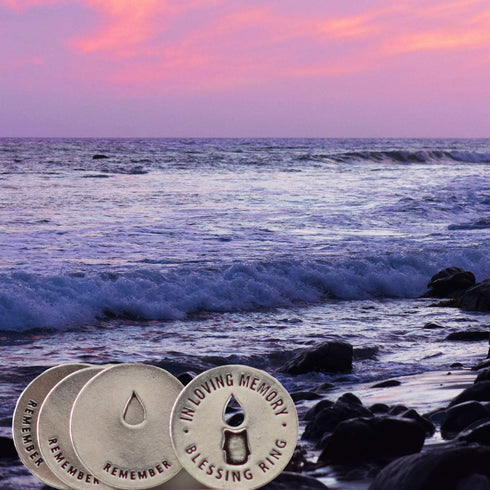 Memorial Tokens - In Loving Memory - Set of 12 Inspirational Pewter Blessing Charms by Whitney Howard Designs...