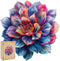 Wooden Puzzle for Adults, Gem Flower Wooden Jigsaw Puzzles(11.2 * 15.9in-200pcs), Beautiful Wooden Puzzle with Box Birthday Gifts for Adults and K...