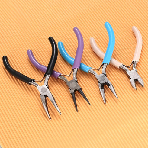 Jewelry Pliers Set Jewelry Making Tools includes Needle Nose Pliers Round Nose Pliers Round Nose Pliers Bent Nose Pliers Wire Cutter for Jewelry M...