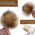Bememo 14 Pieces Faux Fur Pom Pom Balls for Hats DIY Faux Fur Pompom with Elastic Loop for Hats Shoes Scarves Gloves Scarves Bag Key Chain Charms ...