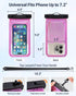 F-color Waterproof Phone Pouch - 3 Pack Shining Dazzling TPU Waterproof Phone Case with Lanyard - IPX8 Waterproof Cell Phone Dry Bag Fit iPhone 15...