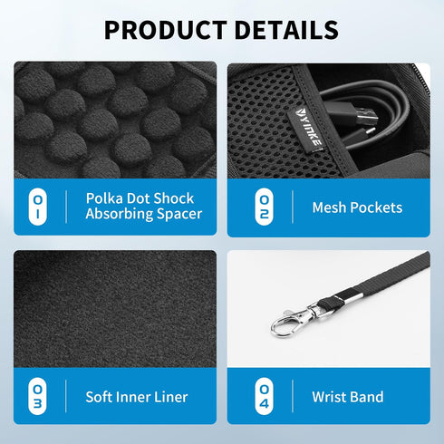 Yinke Travel Wireless Charger Case for UCOMX Nano/Hicober/Iseyyox/RTOPS/IMPUVERS 3 in 1 Wireless Charger, Magnetic Foldable Charging Station Bag, ...