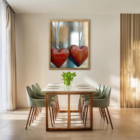 Posterizer 1 pcs-Valentine's day couples heart lockets design-Romantic Art-Holiday Poster Collection-Gift for Couples boyfriend girlfriend Husband...