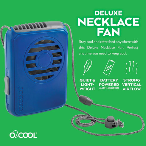 O2COOL FN02001 Necklace Fan, Blue (Pack of 2)...