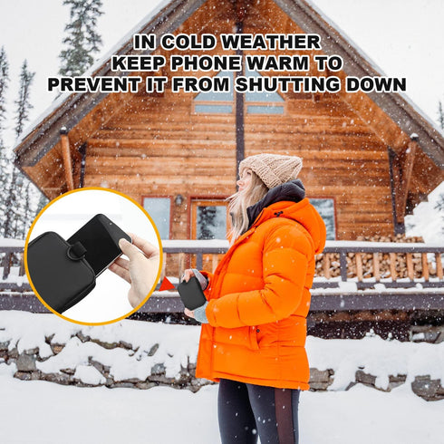 WALLFID 2PCS Thermal Phone Case Bag with and Keyring,Prevent Phone from Dropping Battery due to Cold Weather,for 6.7 inches Phones and Power Banks...