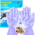 Pet Grooming Gloves, Dog Washing Gloves with High-Density Teeth, Silicone Dog Bathing Gloves with Enhanced Five Finger Design, Bathing and Massagi...