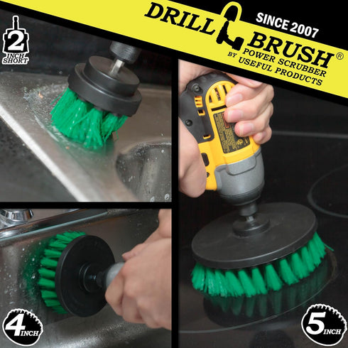 Kitchen Cleaning Supplies Set - Tile Electric Spin Scrubber - Stainless Steel Cleaner for Stove, Sink, and Oven - Household Cleaning Tools - Green...