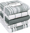 Cotton Clinic 16x28 Kitchen Dish Tea Towels Ring Spun Cotton Set of 5, Dish Cloths, Bar Towels, Tea Towels and Cleaning Towels, Kitchen Towels wit...