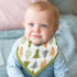 DREAMS & DIMPLES Muslin Baby Bibs with Adjustable Nickle Free Snap Button Cotton Bib 4 Pack Bandana Bib for Newborn - Toddler...