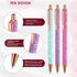 Epakh 3 Pieces Weeding Pen Vinyl Pen Pin Weeding Tool Retractable Pin Pen Fine Point Weeding Pin Pen Glitter Metal Vinyl Air Release Installation ...