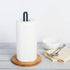 TIEYIPIN Paper Towel Holder, Countertop Roll Stand with Anti-Skid Wooden Bamboo Base for Kitchen, Cabinet, Table...