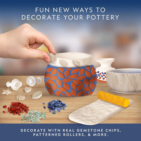 National Geographic Pottery Wheel Refill Kit - Air Dry Clay, Tools & Accessories for Kids...