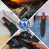 XYJ Universal Knife Sheath Oxford Cloth Camping Knives Sleeves Case Edge Guards Blade Protectors (Black, 5.5 * 2 inch)...