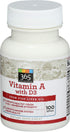 365 Everyday Value, Vitamin A with D3, 100 ct...