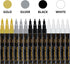 Acrylic Paint Pens White Paint Markers Metallic for Rock Fabric Wood Glass Canvas Ceramic, 5 White 4 Black 3 Gold & 3 Silver, Water Based Ink...