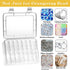 Mathtoxyz Small Bead Organizers, 30 Pieces Plastic Storage Cases Mini Clear Bead Storage Containers Transparent Boxes with Hinged Lid and Rectangl...