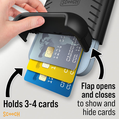 Scooch for iPhone 11 Case with Card Holder, Wingmate Wallet Case with Hidden Card Slot and RFID Protection for 3 Cards, 10-Foot Drop Protection, B...