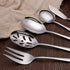 5-Piece 18/0 Stainless Steel Serving Set,Large Hostess Set with Round Edge,Mirror Finished,Dishwasher Safe -Spoons, Forks,Butter Knife& Slotted Sp...