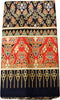 Thick Bold Batik Cotton Fabric in Traditional Thai Print, Black Red...