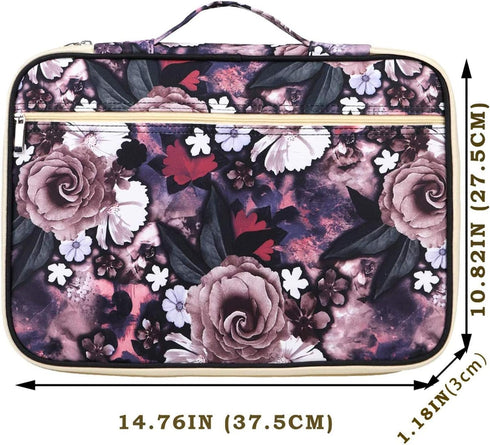 Travel Portfolio Organizer Waterproof A4 Document Bag Multifunctional Travel Note Pouch Zippered Case for Notebook, Ipad, Journals, Sketch Books (...