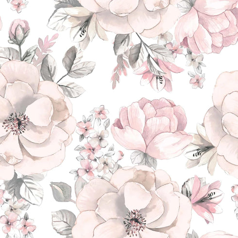 Lambs & Ivy Signature Botanical Baby Watercolor Floral Cotton Crib Sheet- White...